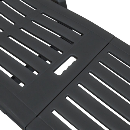 Sun Lounger with Footrest Plastic Anthracite - Image 5