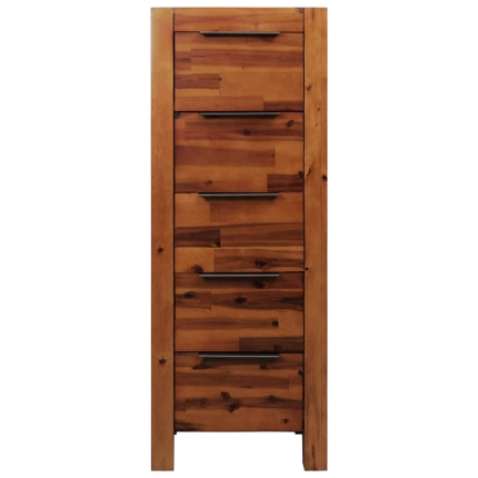 Chest of Drawers Solid Acacia Wood 45x32x115 cm - Image 3