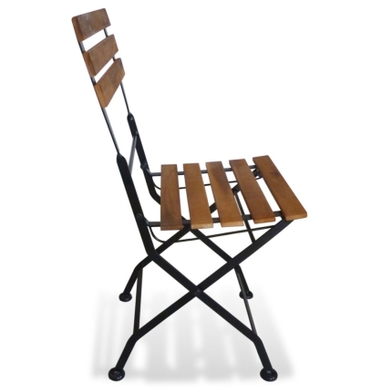 7 Piece Folding Outdoor Dining Set Solid Acacia Wood - Image 10