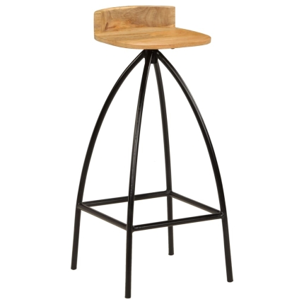Bar Chairs 2 pcs Solid Mango Wood - Image 3