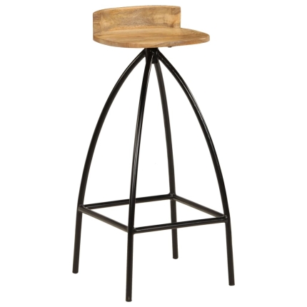 Bar Chairs 2 pcs Solid Mango Wood - Image 9