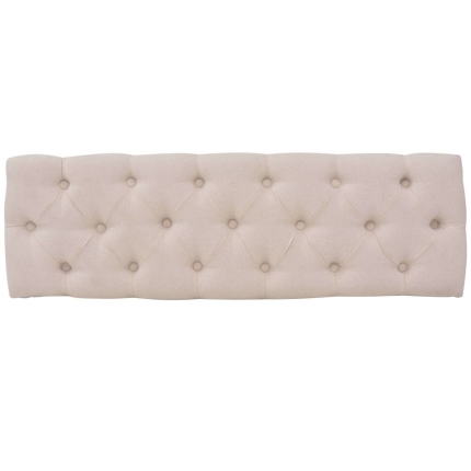 Bench Linen Solid Wood 110x38x48 cm Cream White - Image 4