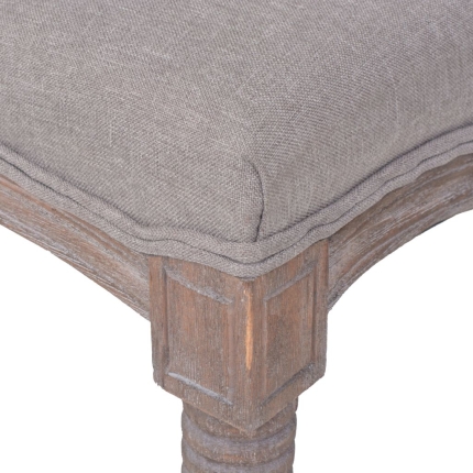Bench Linen Solid Wood 150x40x48 cm Light Grey - Image 5