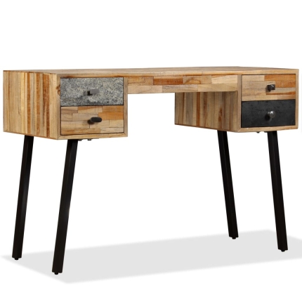 Writing Desk 110x50x76 cm Solid Reclaimed Teak - Image 11