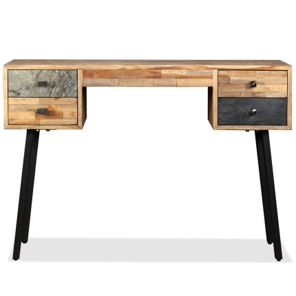 Writing Desk 110x50x76 cm Solid Reclaimed Teak - Image 5
