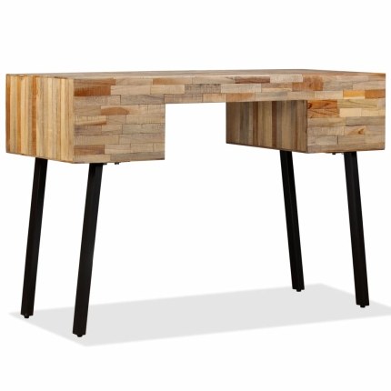 Writing Desk 110x50x76 cm Solid Reclaimed Teak - Image 6