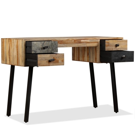 Writing Desk 110x50x76 cm Solid Reclaimed Teak - Image 7
