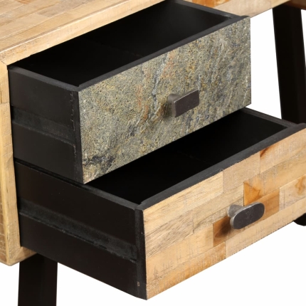 Writing Desk 110x50x76 cm Solid Reclaimed Teak - Image 8
