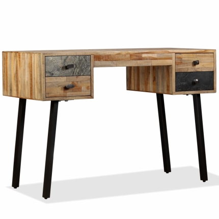 Writing Desk 110x50x76 cm Solid Reclaimed Teak - Image 10