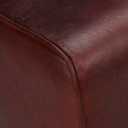 Bench Genuine Leather Brown 120x30x45 cm - Image 2