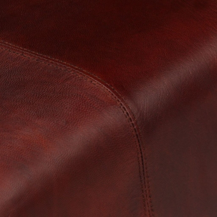 Bench Genuine Leather Brown 120x30x45 cm - Image 3