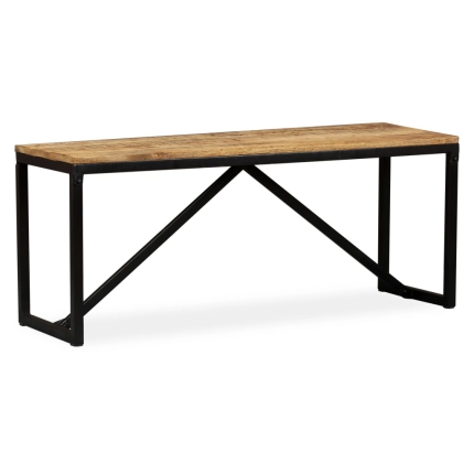 Bench Solid Mango Wood 110x35x45 cm - Image 11