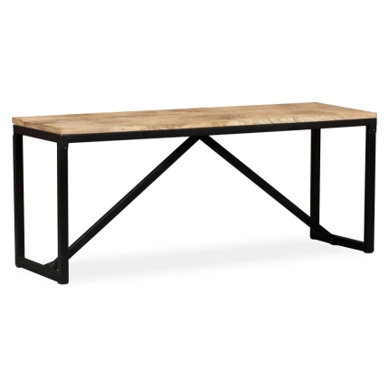 Bench Solid Mango Wood 110x35x45 cm - Image 9