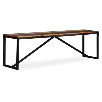 Bench Solid Reclaimed Wood 160x35x45 cm - Image 2