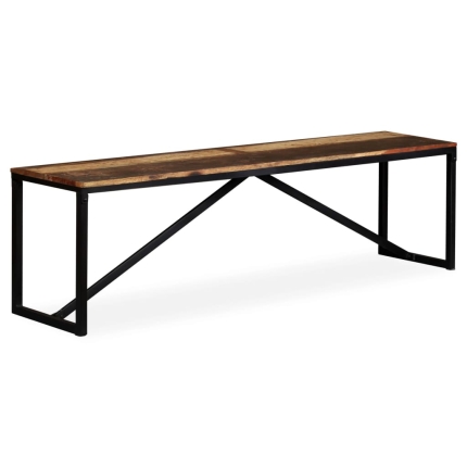 Bench Solid Reclaimed Wood 160x35x45 cm - Image 11