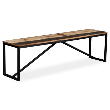 Bench Solid Reclaimed Wood 160x35x45 cm - Image 7