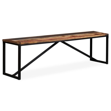 Bench Solid Reclaimed Wood 160x35x45 cm - Image 8