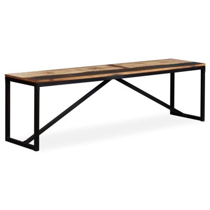 Bench Solid Reclaimed Wood 160x35x45 cm - Image 9