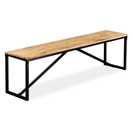 Bench Solid Mango Wood 160x35x45 cm - Image 2