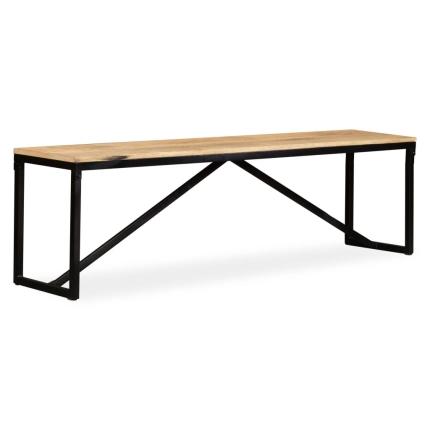 Bench Solid Mango Wood 160x35x45 cm - Image 8
