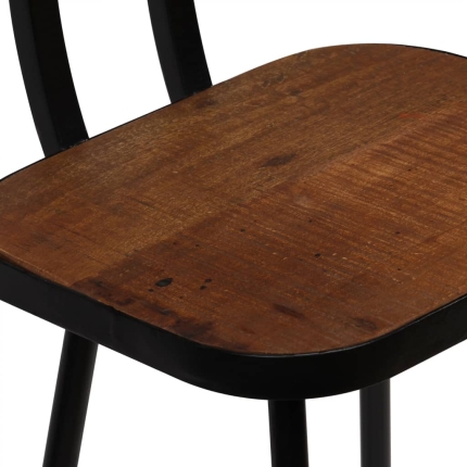 Bar Chairs 4 pcs Solid Reclaimed Wood - Image 6