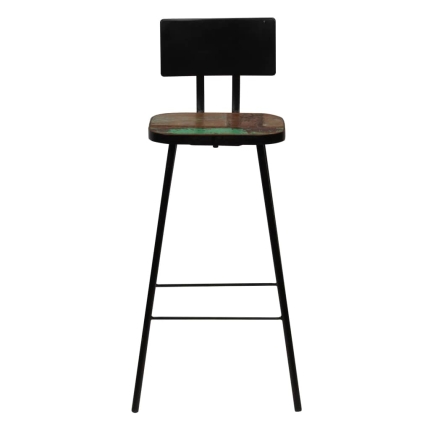 Bar Chairs 4 pcs Solid Reclaimed Wood - Image 3