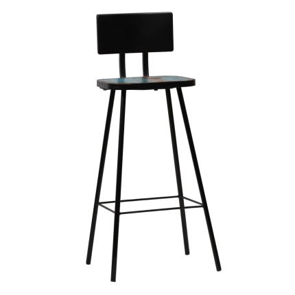 Bar Chairs 4 pcs Solid Reclaimed Wood - Image 7