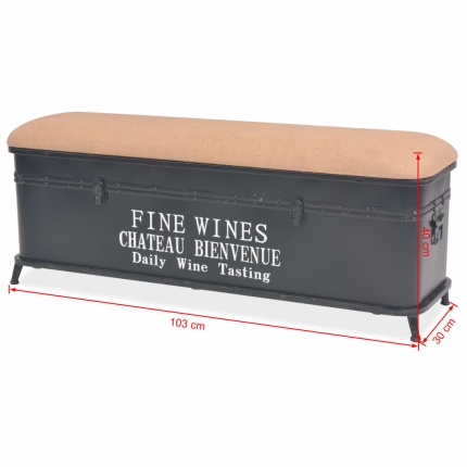 Storage Bench with Cushion 103x30x40 cm - Image 9