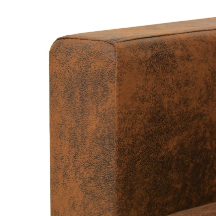 Sofa Set 2 Pieces Artificial Suede Leather - Image 4