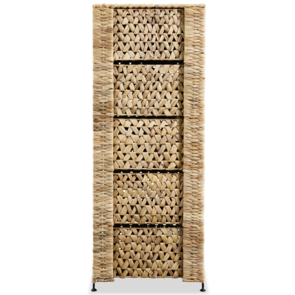Storage Unit with 5 Baskets 25.5x37x100 cm Water Hyacinth - Image 3
