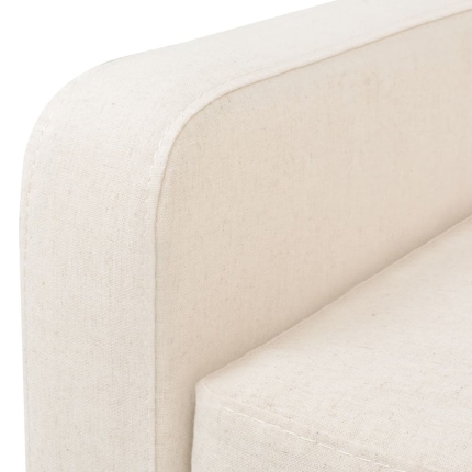 Sofa Set 2 Pieces Fabric Cream White - Image 10