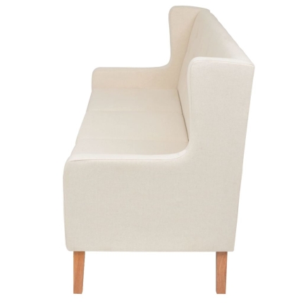 Sofa Set 3 Pieces Fabric Cream White - Image 8
