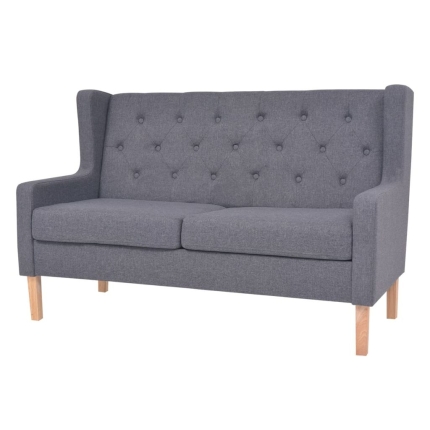 Sofa Set 2 Pieces Fabric Grey - Image 3