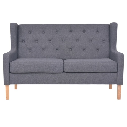 Sofa Set 2 Pieces Fabric Grey - Image 4
