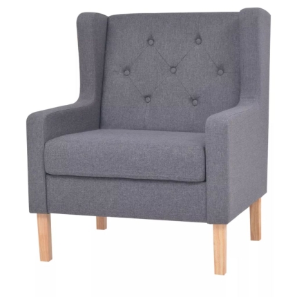 Sofa Set 2 Pieces Fabric Grey - Image 6