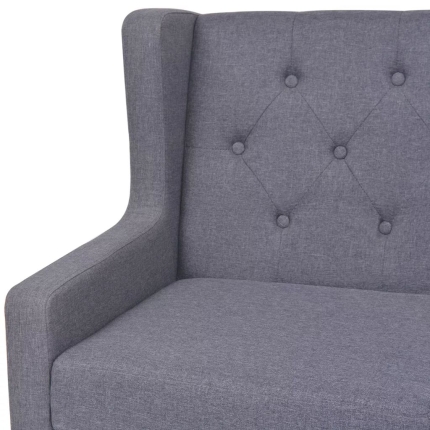 Sofa Set 2 Pieces Fabric Grey - Image 9