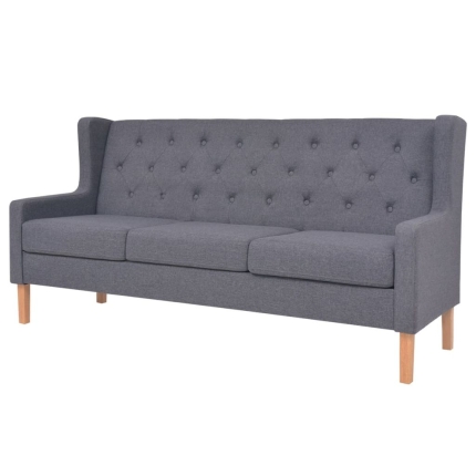 Sofa Set 2 Pieces Fabric Grey - Image 3