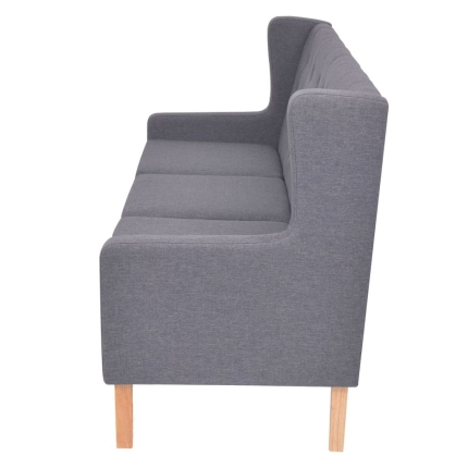 Sofa Set 2 Pieces Fabric Grey - Image 5