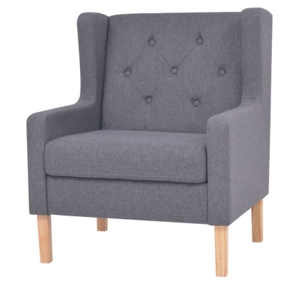 Sofa Set 2 Pieces Fabric Grey - Image 6