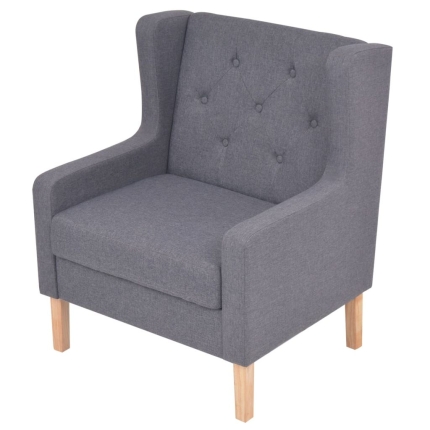 Sofa Set 2 Pieces Fabric Grey - Image 7