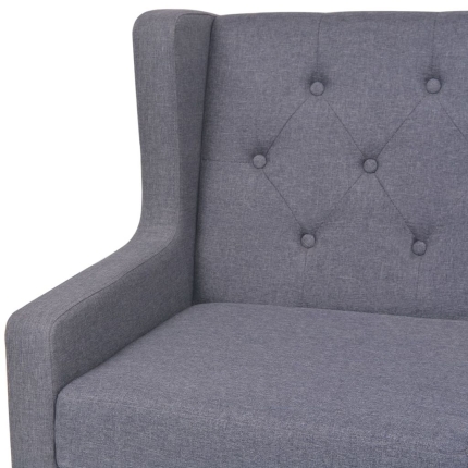Sofa Set 2 Pieces Fabric Grey - Image 9
