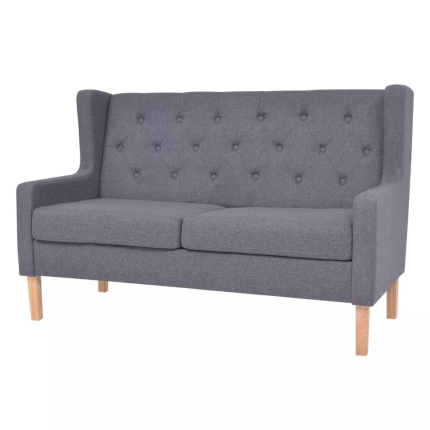 Sofa Set 2 Pieces Fabric Grey - Image 6