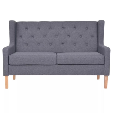 Sofa Set 2 Pieces Fabric Grey - Image 7