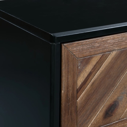Chest of Drawers Solid Acacia Wood 90x33.5x80 cm - Image 3