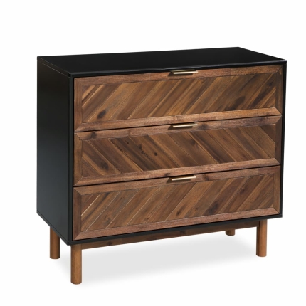 Chest of Drawers Solid Acacia Wood 90x33.5x80 cm - Image 5