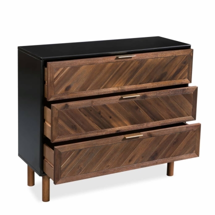 Chest of Drawers Solid Acacia Wood 90x33.5x80 cm - Image 6