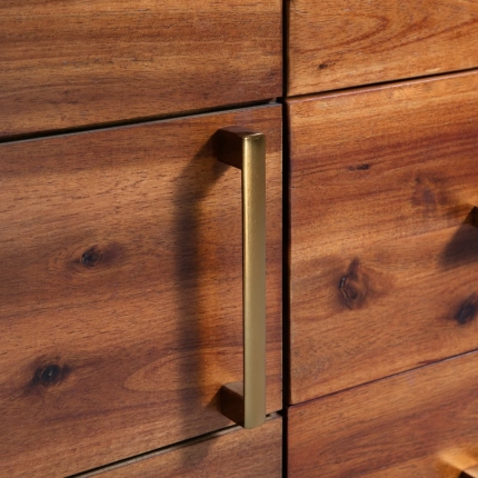 Sideboard Solid Acacia Wood 115x35x70 cm - Image 2