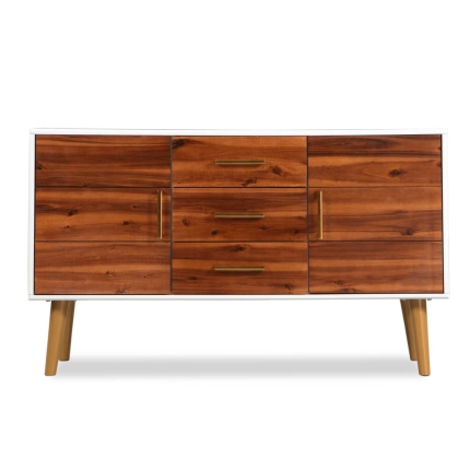 Sideboard Solid Acacia Wood 115x35x70 cm - Image 3