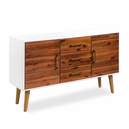 Sideboard Solid Acacia Wood 115x35x70 cm - Image 4