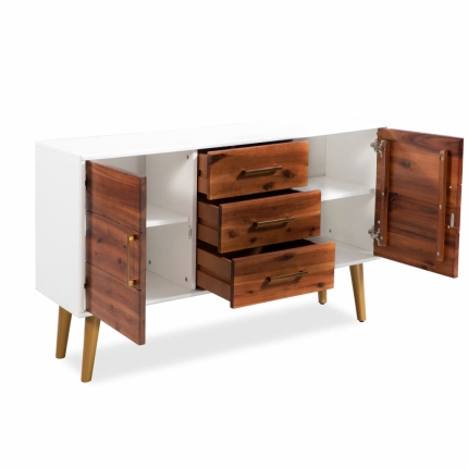 Sideboard Solid Acacia Wood 115x35x70 cm - Image 5